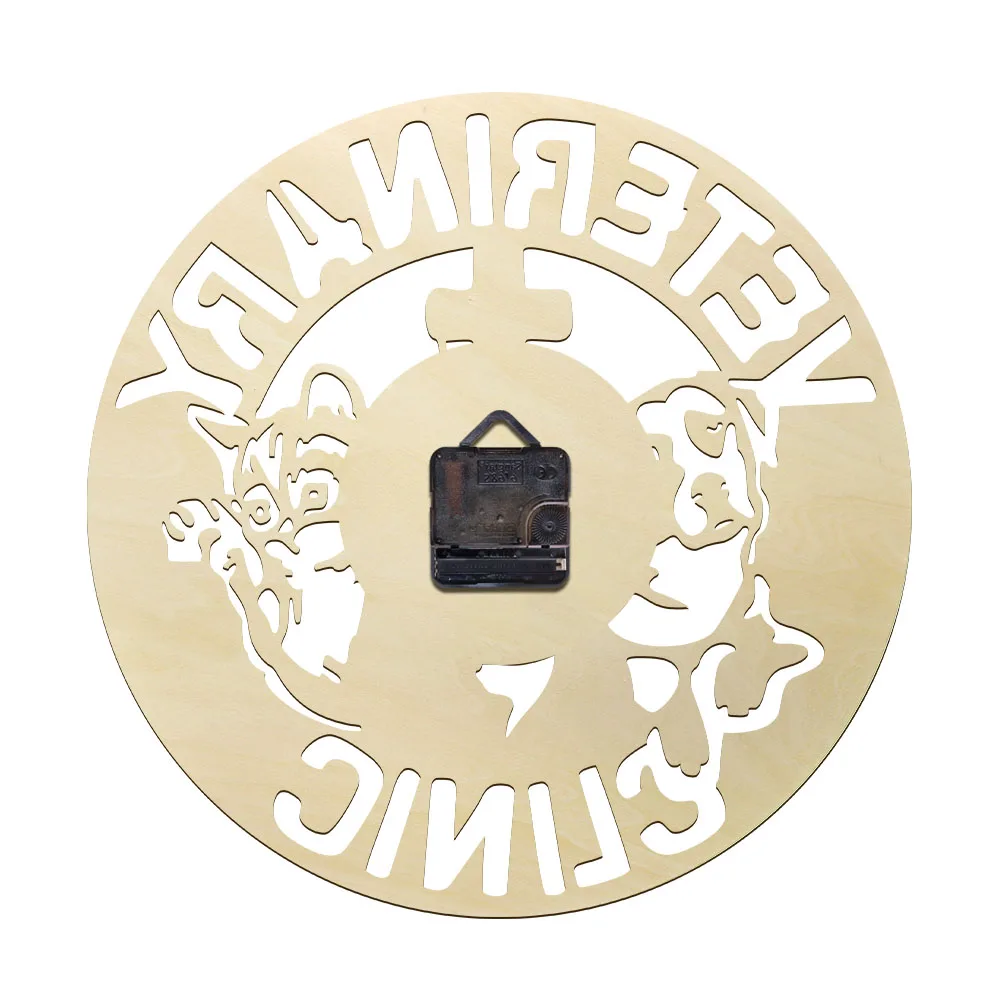 Деревянные настенные часы для ветеринарии подарок на выпускной медсестер и