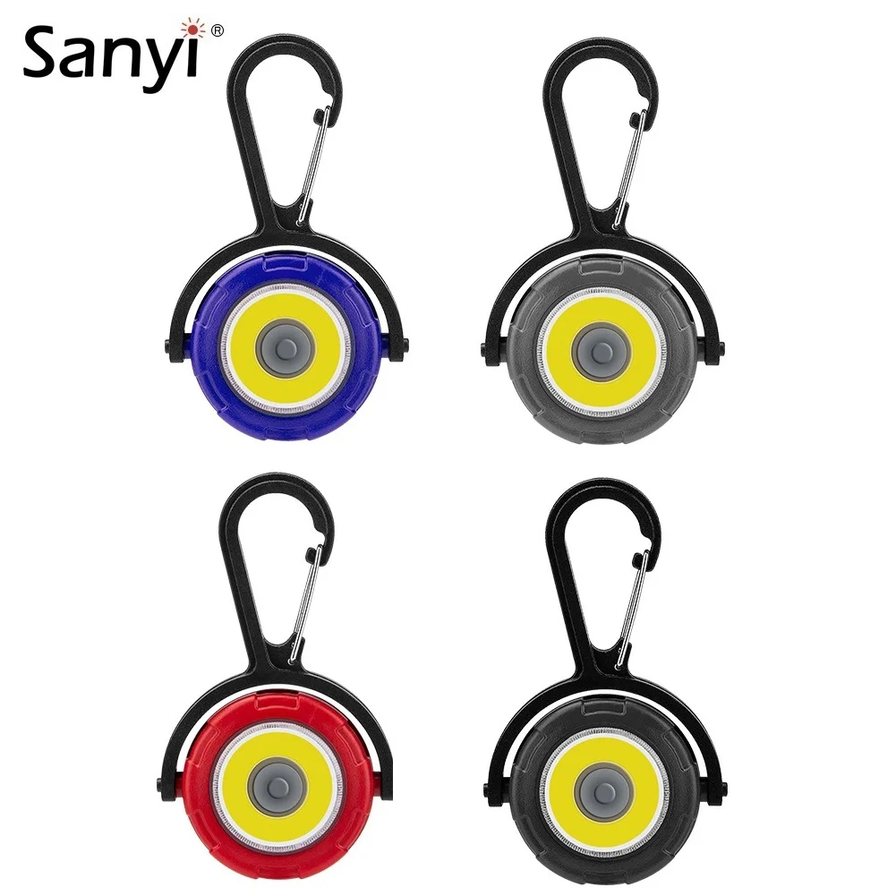 Мини вспышка с карабином 3 режима освещения светодиодная s рюкзак фонарик