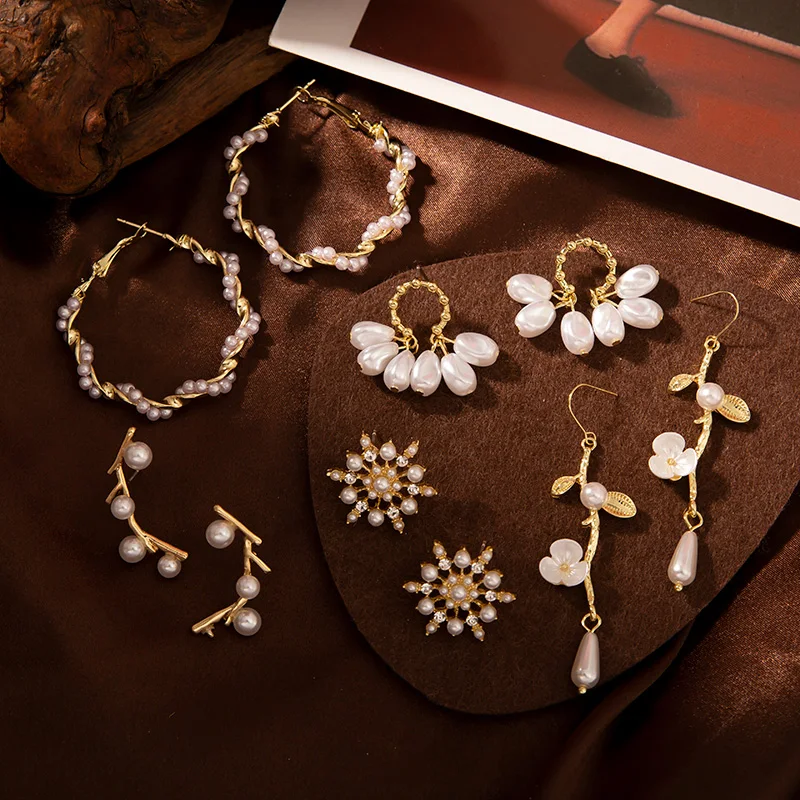 В Корейском стиле элегантные серьги с жемчугом женские 2020 Новые Популярные