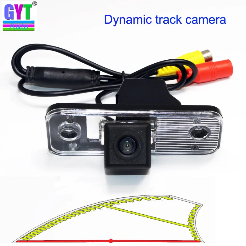 4089T динамический траектории парковка линия обратный резервный заднего вида Камера для Hyundai Azera SantaFe Santa Fe IX45