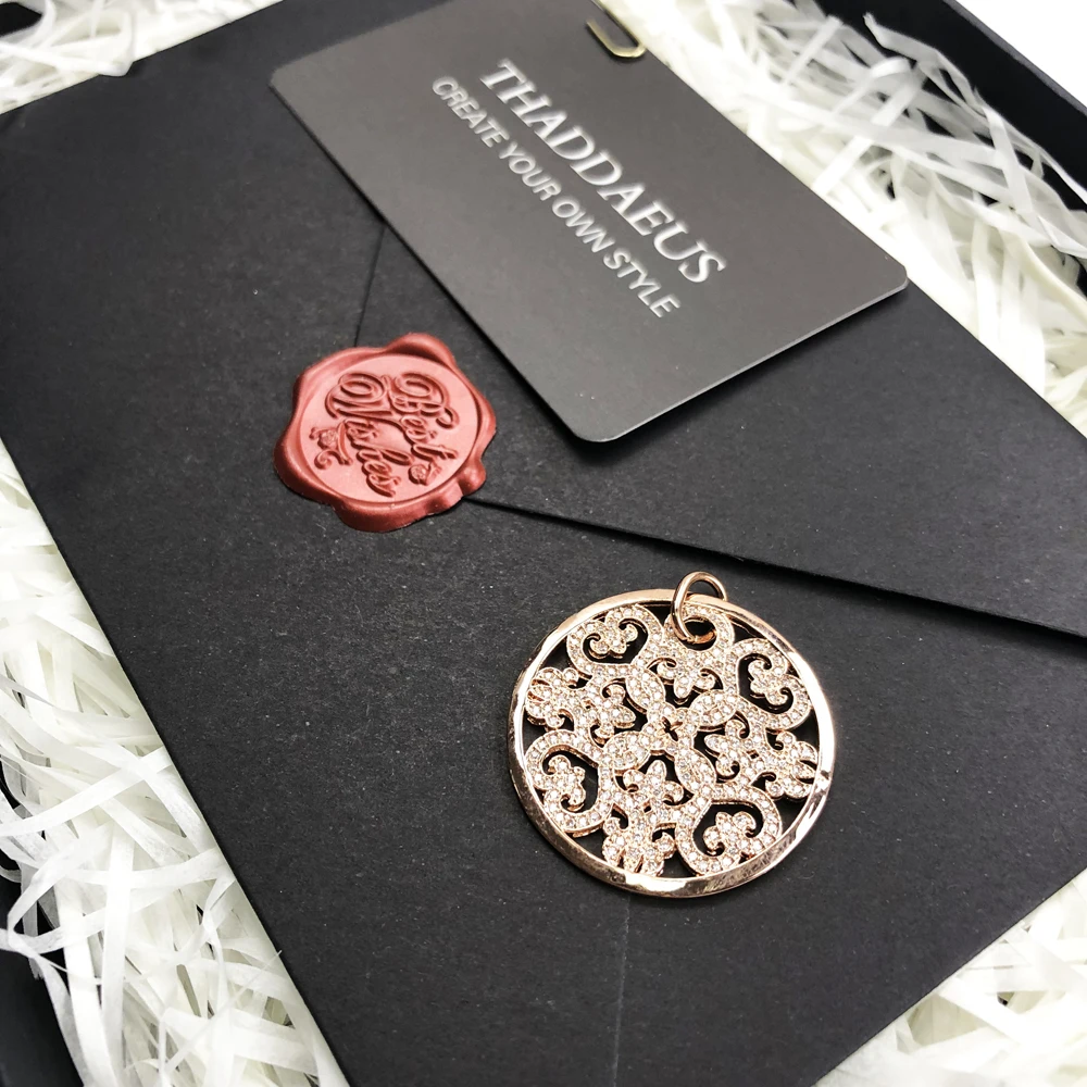 Кулон из розового орнамент 2019 зимняя брендовая модная модель в стиле любящее