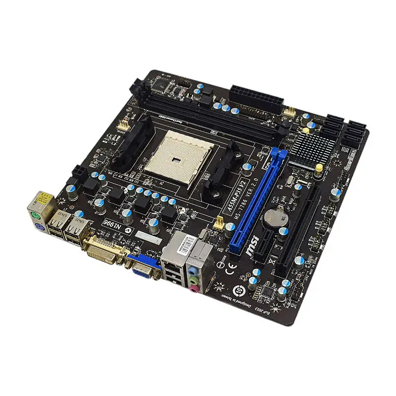 msi a55m p35 v2 socket fm1 amd a55 desktop pc motherboard ddr3 16g pci e x16 dvi 12×usb2 0 6×sata ii micro atx amd a8a6a4 cpus free global
