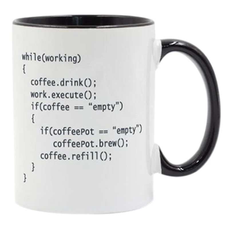 

Coffee++ Program for Programmers Coffee Mug Ceramic Cup Color Handle Colour Inside Gifts