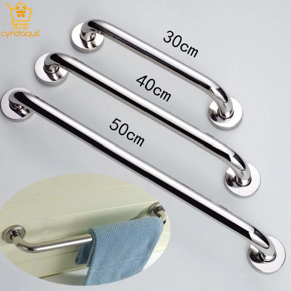 

Bathroom Stainless Steel Handrail Grab Handles Bath Drop Protective Bar Wall Mounted Pull Up Bar Security Bars Bathtub Grab Rail