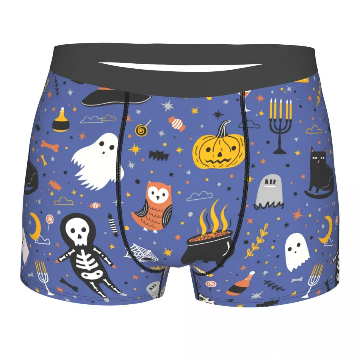 

Хэллоуин со скелетом-тыквой, ужасное нижнее белье, забавные Веселые тренировочные сублимационные Трусы из полиэстера, сублимационные трус...