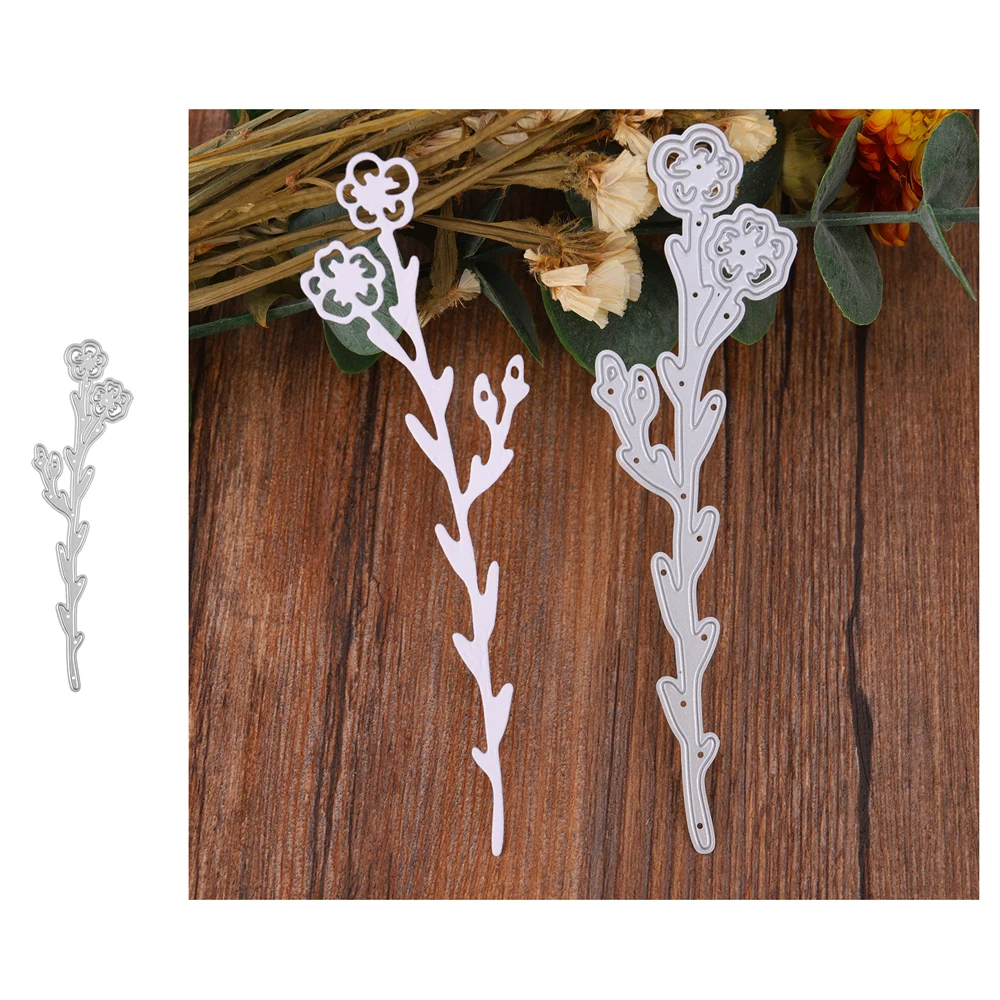 

YaMinSanNiO A Spray of Flower Metal Cutting Dies For DIY Scrapbooking Cards Making Embossing Crafts Home Decor Stencil Wholesale