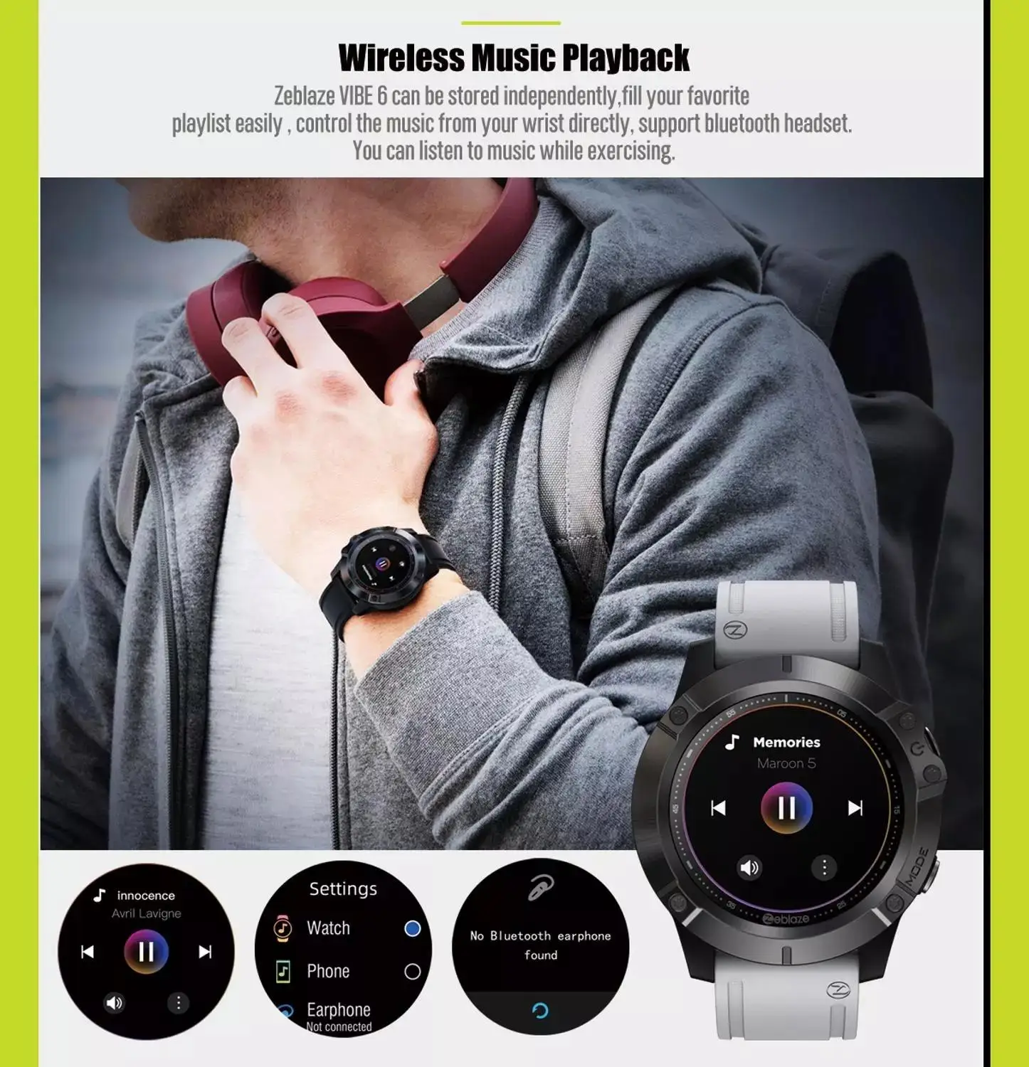 

Zeblaze VIBE 6 Bluetooth Call Smartwatch With Music Player Blood Pressure IP67 Waterproof IPS Color Touch Screen Smart Watch New