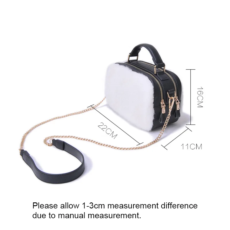 

Genuine Mink Fur New Elegant Single Shoulder Messenger Bag For Ladies Fashion Style Designer Bag S7997