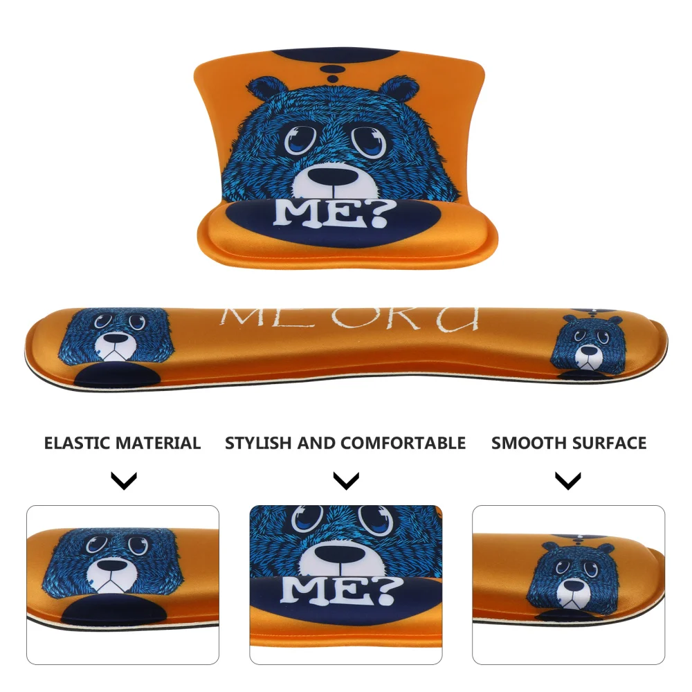 

1 Set Pad and Wrist Protector Cartoon Non-Slip Keyboard Wrist Cushion