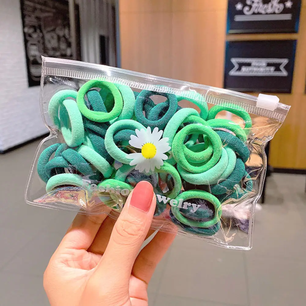 

50pcs/bag Little Daisy Elastic Rubber Bands Cute Children Nylon Tie Gum Ponytail Holder Headband Girls Hair Accessories