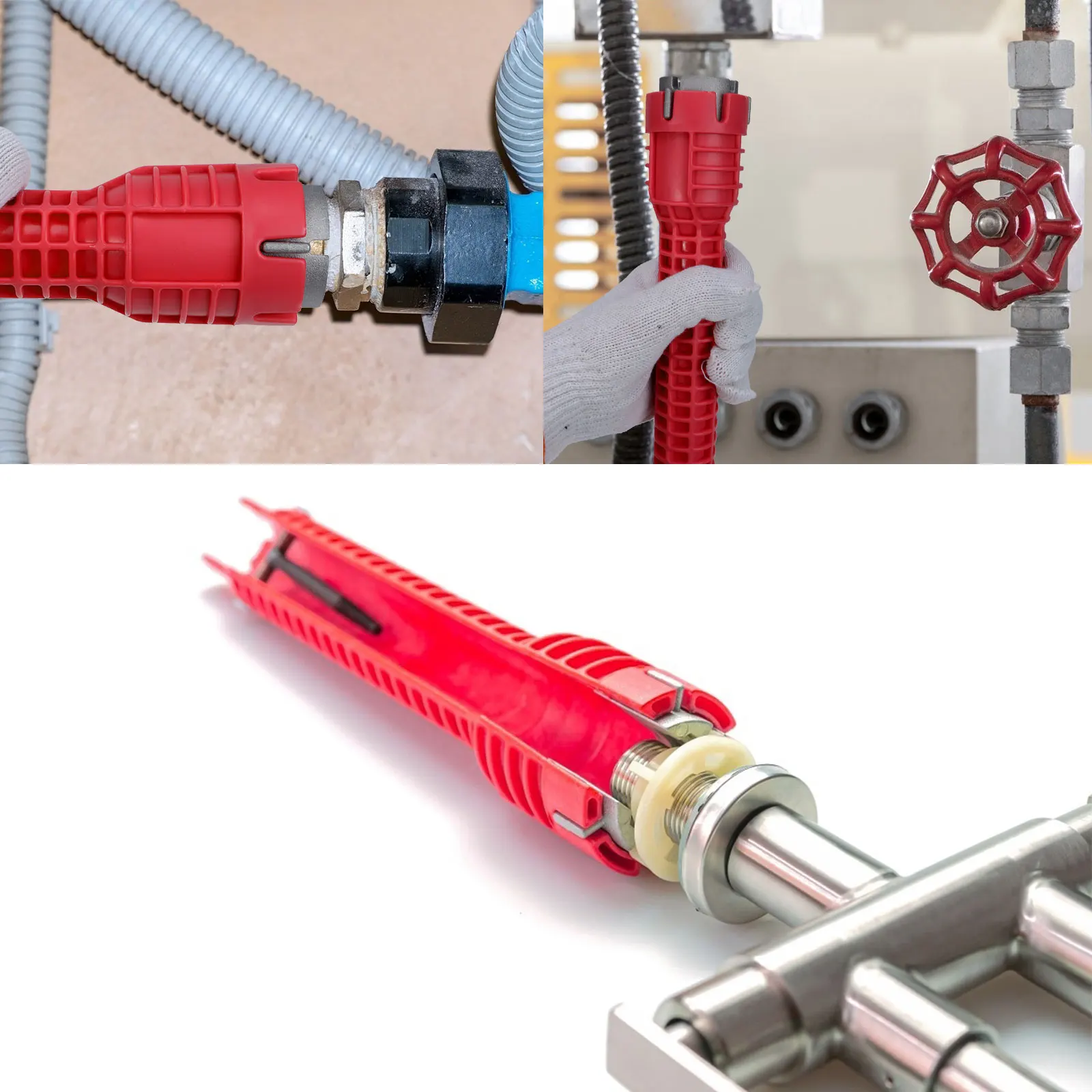 

Гаечный ключ для раковины 8 в 1, монтажный инструмент для раковины, Сантехнический инструмент, ручной инструмент для ремонта унитаза, кухонн...