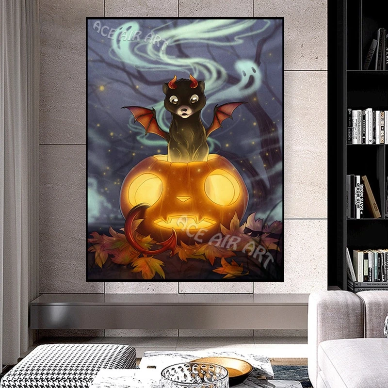 

5D DIY Diamond Painting Halloween Witch Picture Full Square Diamond Embroidery Cross Stitch Kit Rhinestone Picture Home Decorati