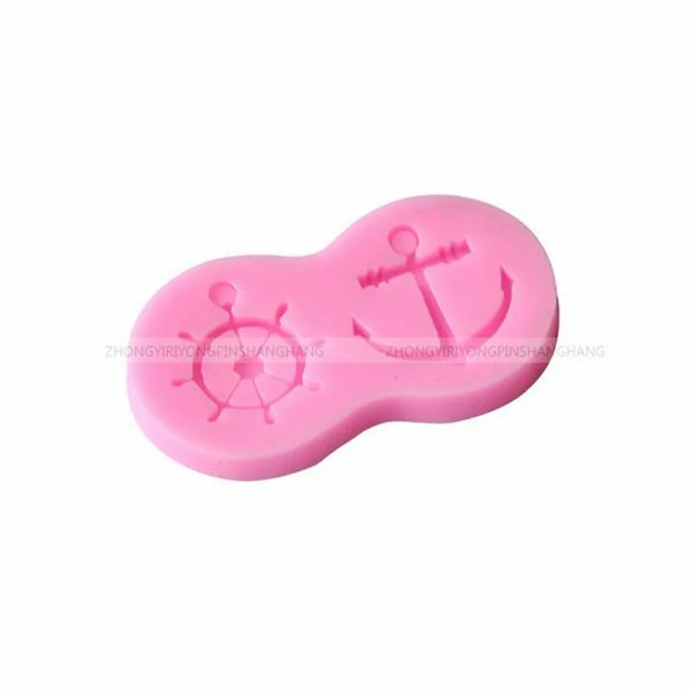 Якорь руля помадка торт Силиконовая форма Шоколадные конфеты формы печенье