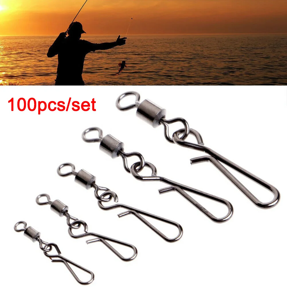 100 шт. роликовый поворотный подшипник баррель рыболовная оснастка разъем с