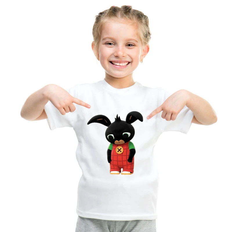 

Child Bing Rabbit T-shirt Cute Bunny Clothes For Girls Boy Costume Children's Clothing Kids/baby Garment Cotton Tee Tops 4T-14T