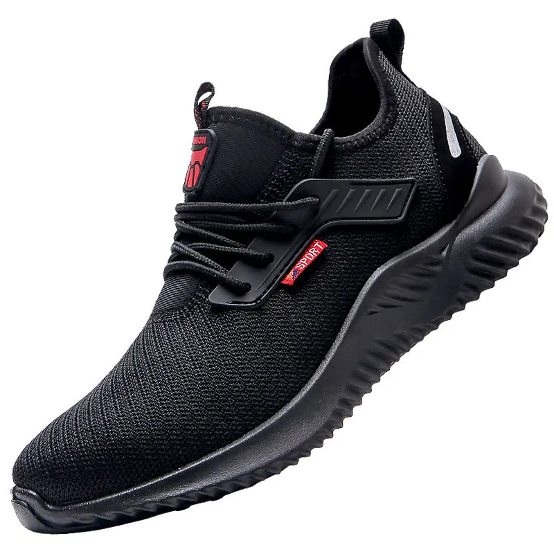 

Men's Work Safety Shoes Steel Toe Construction Sneaker Breathable Lightweight Anti-smashing Anti-static