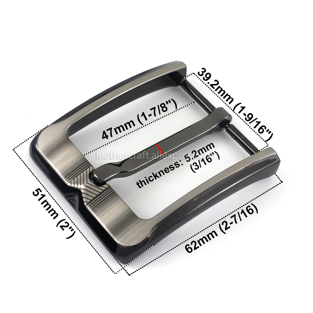 1 шт. 40 мм металлическая Тройная скользящая пряжка для ремня средняя центральная