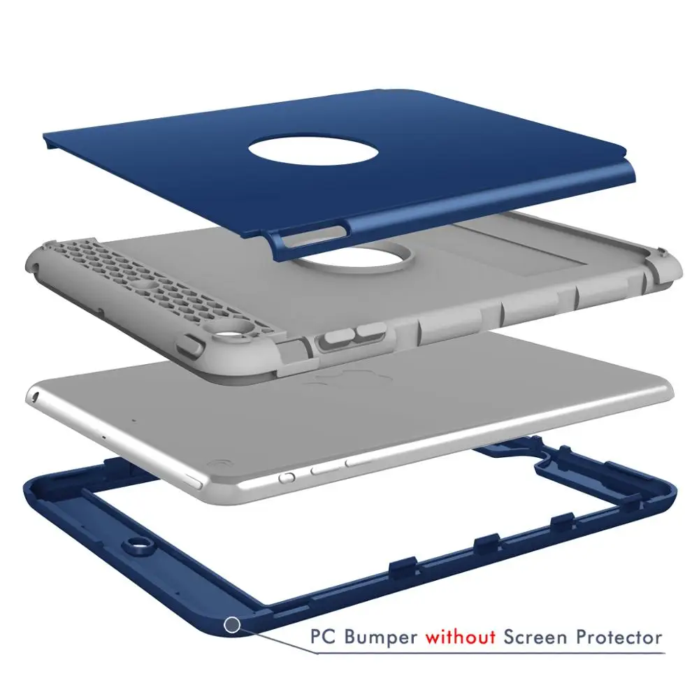 Синий чехол для iPad mini 1 2 3 тяжелых условий эксплуатации противоударный