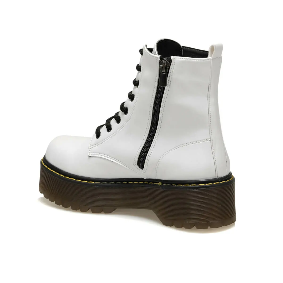 Женские Ботинки на каблуке FLO BUTIGO белые прочные Осень-зима 19K-453 | Обувь