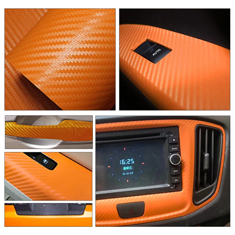 Автомобильные 3D наклейки из углеродного волокна цветная пленка для автомобиля