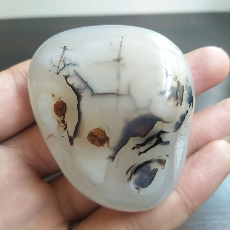 Натуральное растение агата каменная пальма игровой камень для йоги упражнения