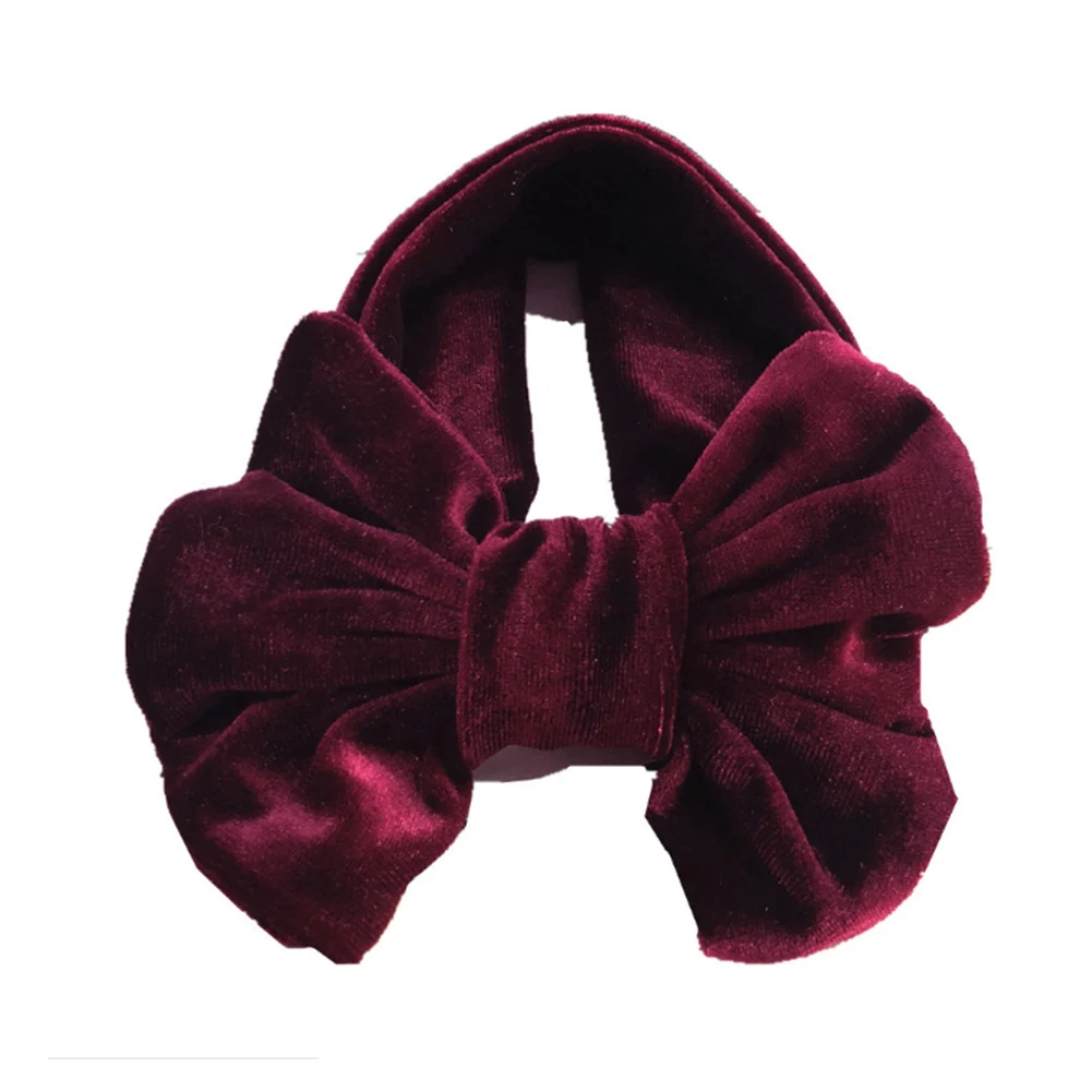 Бархатная повязка на голову с бантом Мягкая для девочек аксессуары