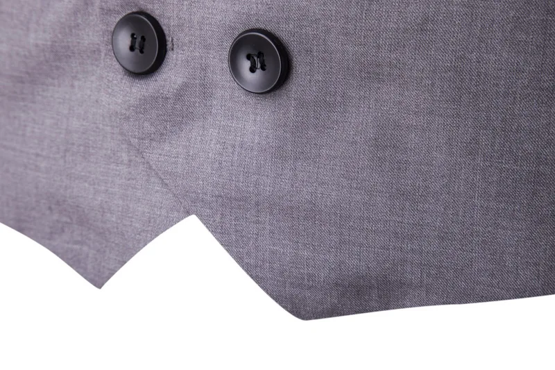 

Men's Clothing British Style Slim Masculino Cotton Double Breasted Sleeveless Jacket Waistcoat Suit Collar Men Suit Vest