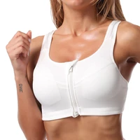 zip front sports bra crop top fitness women sportswear feminine workout top bras for gym closure running push up yoga top