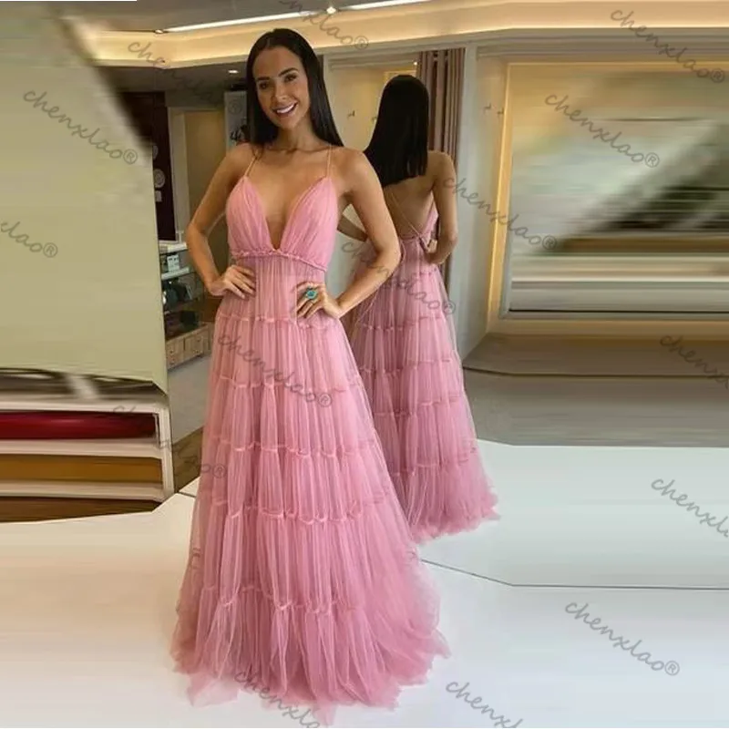 Очаровательные Дешевые Длинные платье для выпускного вечера es с v образным