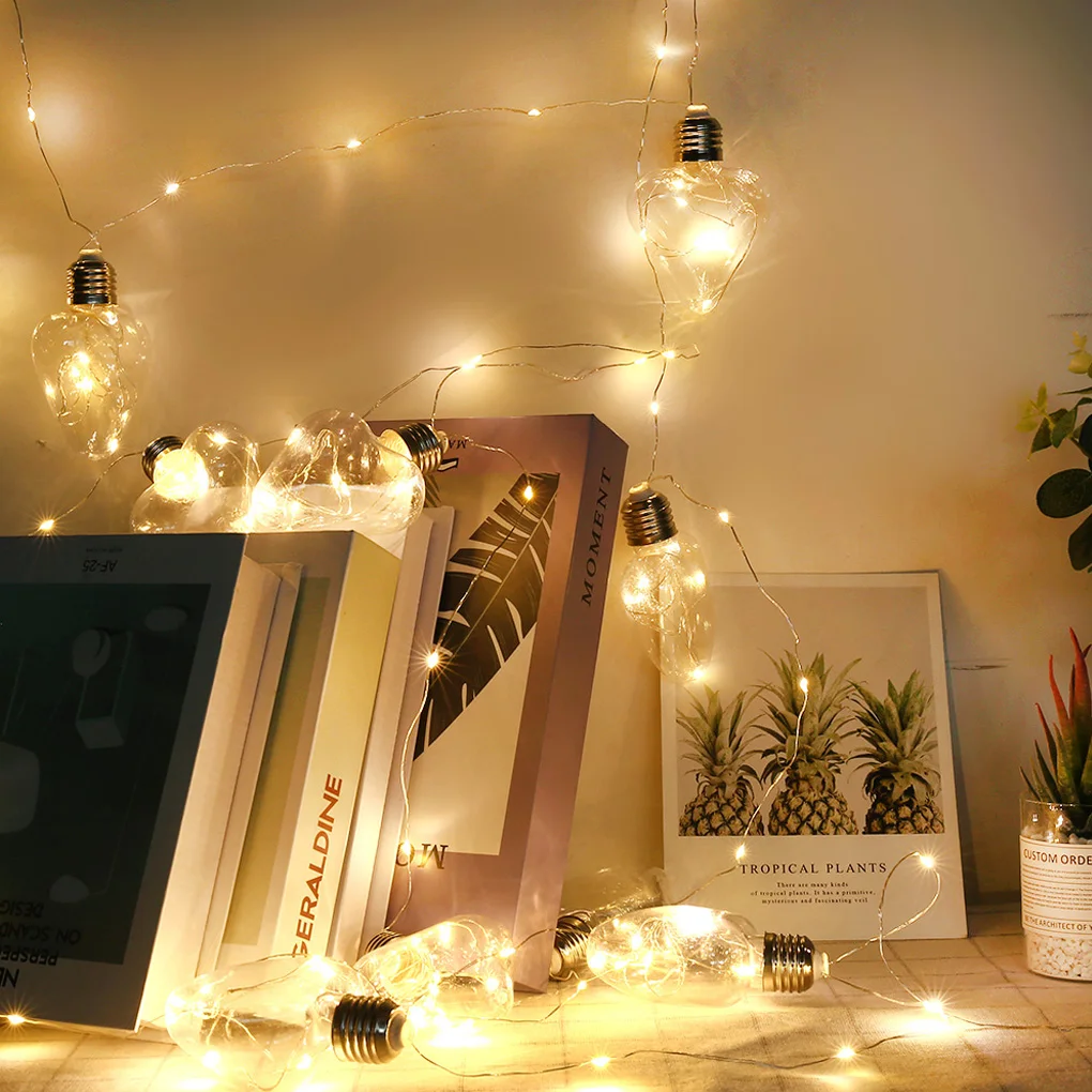 

100LED Vintage Fairy Light String Soft Copper Wire Christmas Decoration Family Wedding Birthday Party Holiday Decoration Light