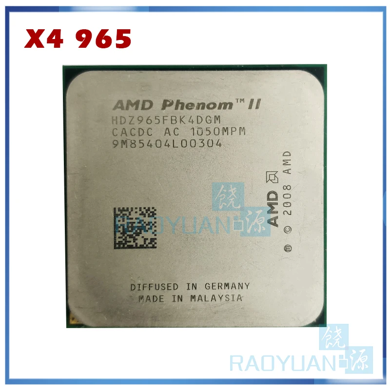 

AMD Phenom II X4 965 3.4 GHz Quad-Core CPU Processor HDZ965FBK4DGM Socket AM3