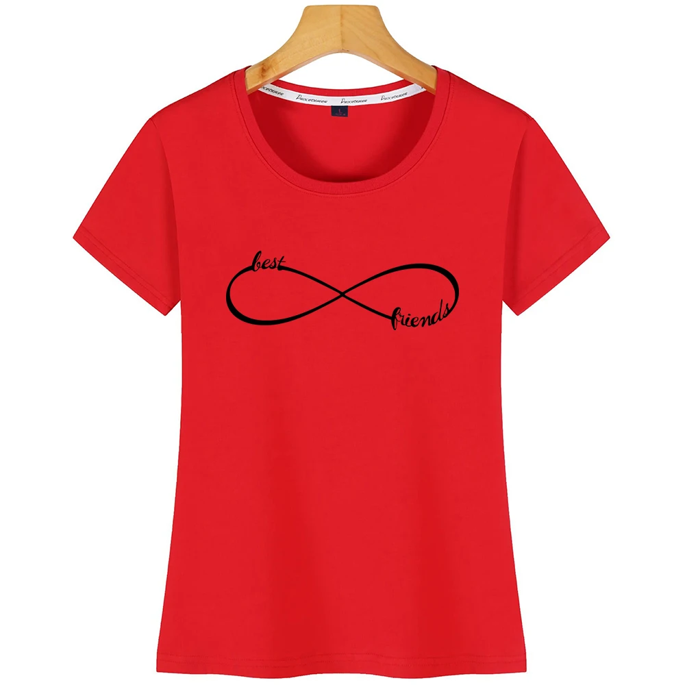 Топы футболка для женщин бесконечность лучшие друзья символ петля 8 подходит