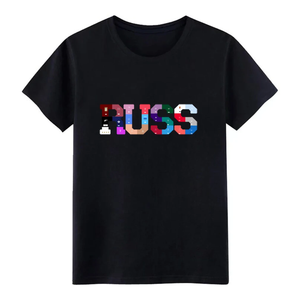 

Men's RUSS t shirt Print tee shirt O-Neck Unisex Graphic Casual Spring Novelty shirt