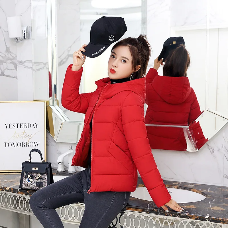 Теплая стеганая куртка зимние парки для женщин плотное пальто женские хлопковые