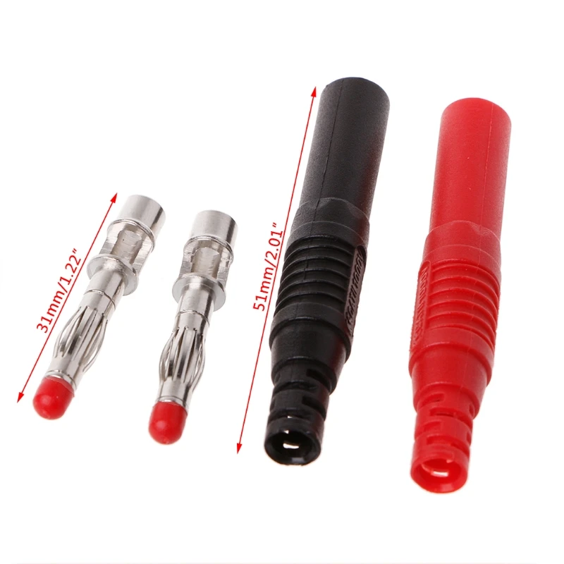 

10 шт прямой изолированный безопасности 4 мм штекер банана провода припоя DIY разъемы