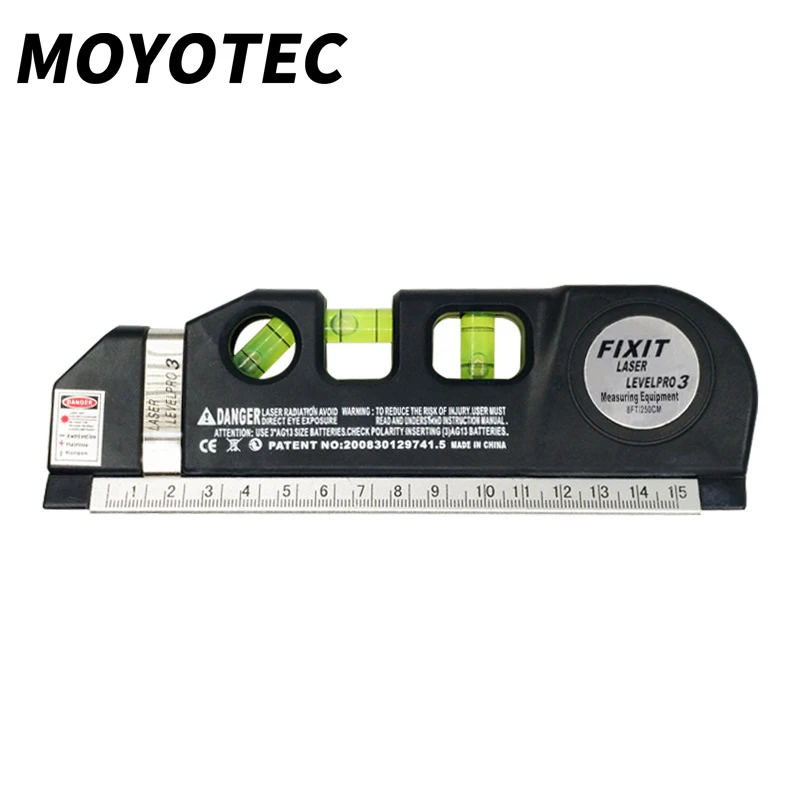 

Инфракрасный лазерный уровень MOYOTEC 4 в 1, многофункциональная Вертикальная измерительная лента, выравниватель пузырьков, линейка с измерите...