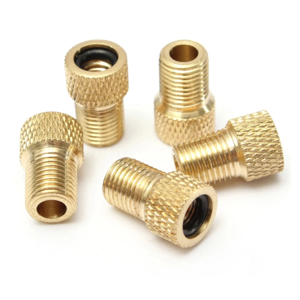 

10pcs Valve Adapter Pump Bicycle Convert Presta to Schrader Copper Bike Air Valve Adaptor Adapters Wheels Gas Nozzle Tube Tool