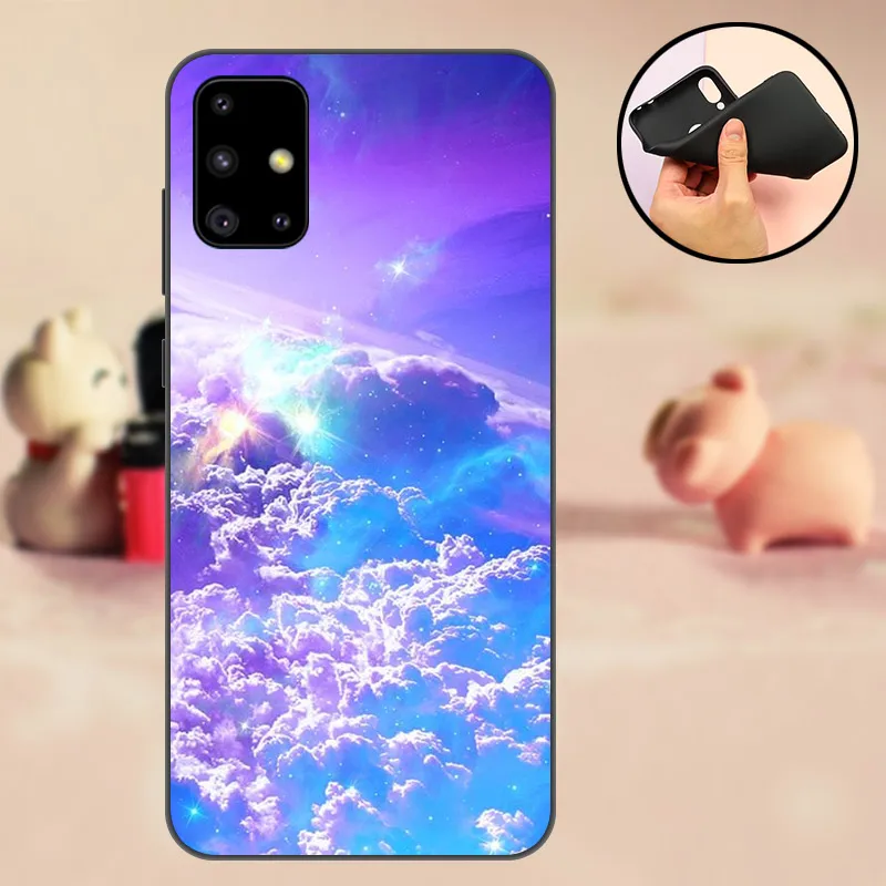 Чехол из ТПУ для Samsung A51 матовый Силиконовый мягкий чехол Galaxy задняя крышка A 51