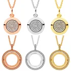 Розовое золото, круги, логотип, значок, вращающиеся сердца, скользящая застежка, ожерелье, серебряное очарование, Pandora, DIY ювелирные изделия