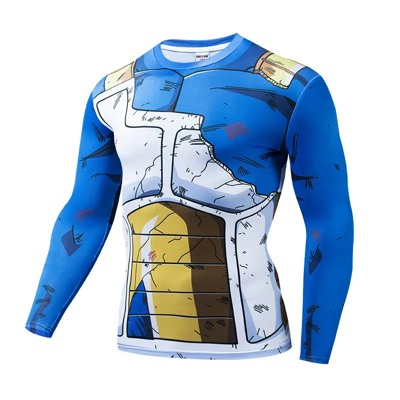Модная 3D футболка для фитнеса с аниме дизайном мужские футболки компрессионные