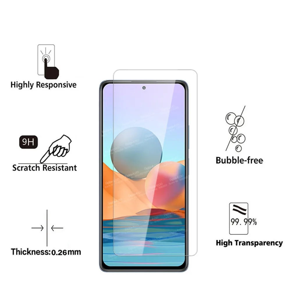 4 шт. закаленное стекло для Xiaomi Redmi Note 10 Pro Xiomi Redme Note10 S T 10T s Not 10Pro защита экрана