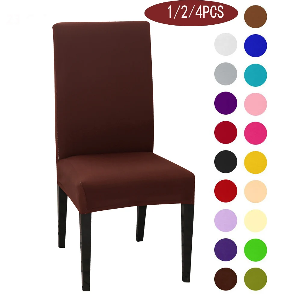 1/2/4 шт. сплошной Цвет чехол для кресла спандекс чехлов Стретч эластичные чехлы на