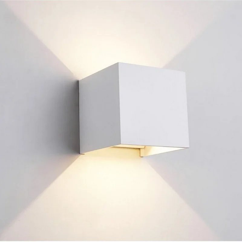 

Waterproof 6W indoor Outdoor Led Wall Lamp Modern Aluminum Adjustable Surface Mounted Cube Led Garden Porch Light