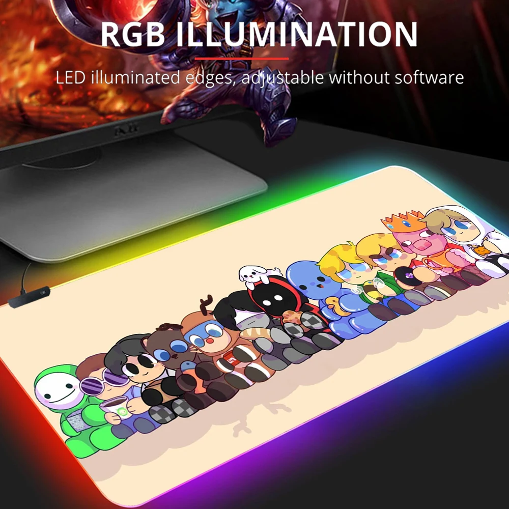 

Mousepad Dream Smp Computer Gaming Accessories RGB Mouse Pad Gamer Tapis De Souris Mausepad Tappetino Mouse Alfombrilla Raton