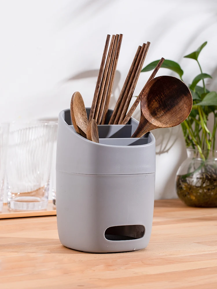 

Креативные контейнеры для палочек с 3 ячейками, контейнер для хранения посуды для домашнего использования с диатомированной грязевой подуш...