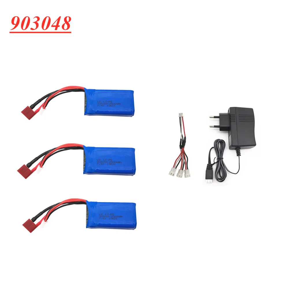 7 4 в 2500 мАч 903048 Lipo Батарея + зарядное устройство Набор для WLtoys 144001 A959 B A969 A979 K929B RC