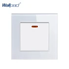 Настенный выключатель из закаленного стекла, 45 А, 110 в-250 в, стандарт ЕС, Великобритании