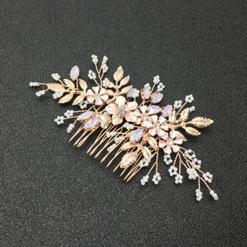Свадебные искусственные жемчужины горный хрусталь для волос гребень изысканный