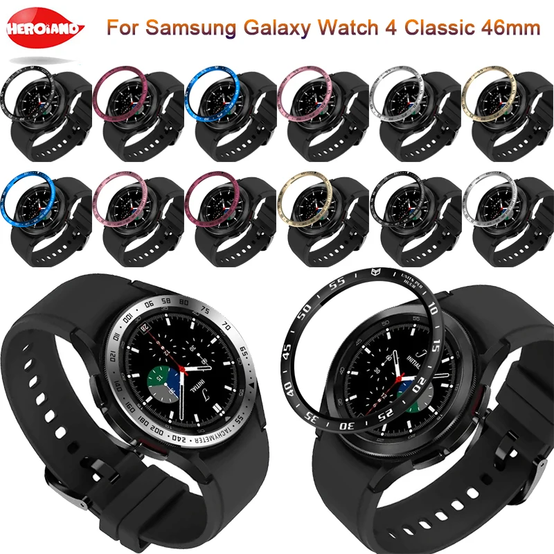 

Bezel Ring Styling Stainless Steel Cover For Samsung Galaxy Watch 4 Classic 42mm 46mm Protection Metal Case Adhesive AntiScratch
