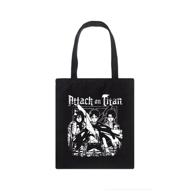 Холщовая Сумка для покупок в стиле японского аниме атака на Титанов Повседневная